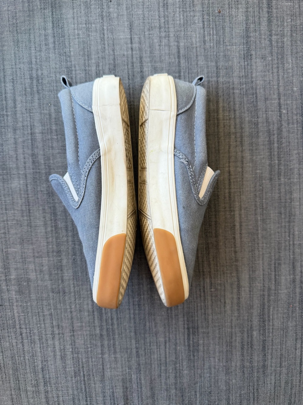 Old Navy Slip-On Canvas Sneakers in Slate Blue and Tan - Picture 3 of 6